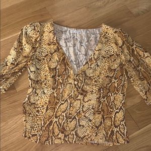 Reformation Snakeskin Top